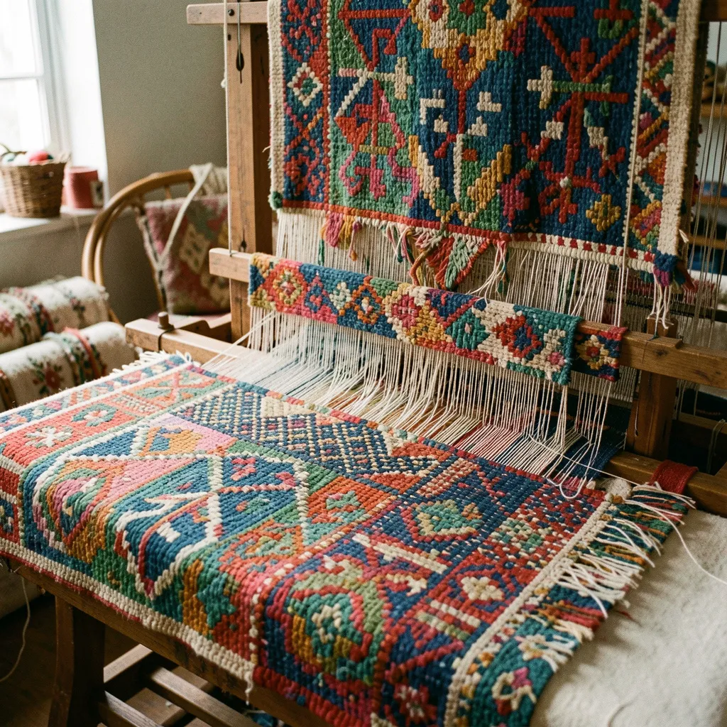 High-quality textile design showcasing intricate weaving patterns and textures